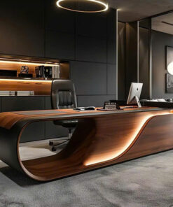 Bàn làm việc giám đốc luxury đường cong nghệ thuật