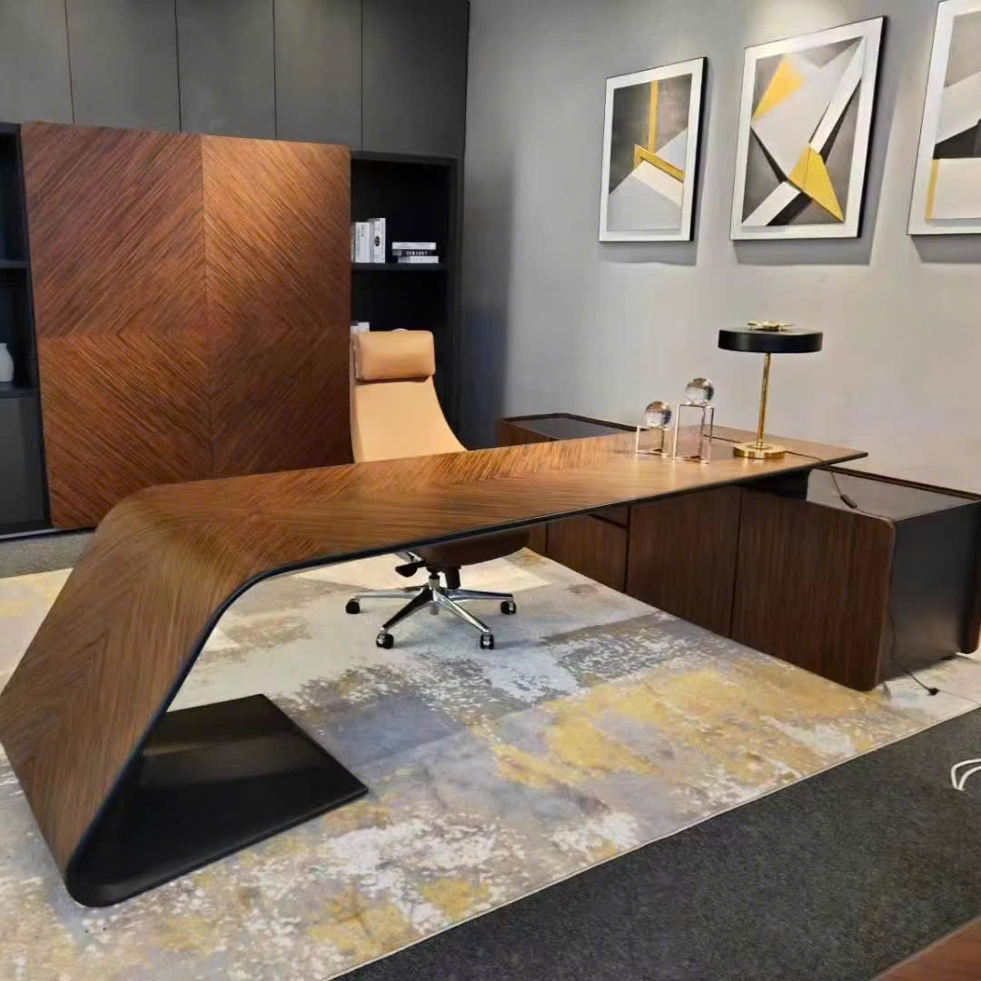 Bàn làm việc chữ L đẳng cấp tích hợp bàn phụ kính Bàn làm việc chữ L đẳng cấp tích hợp bàn phụ kính