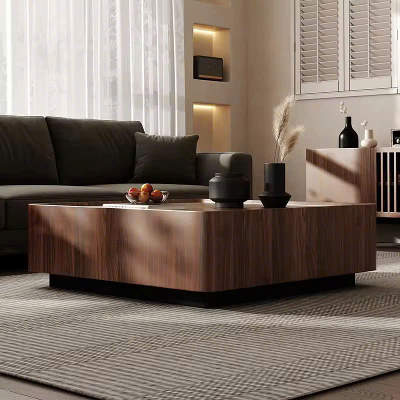 Bàn trà thông minh hình học từ gỗ óc chó Bàn trà thông minh hình học từ gỗ óc chó