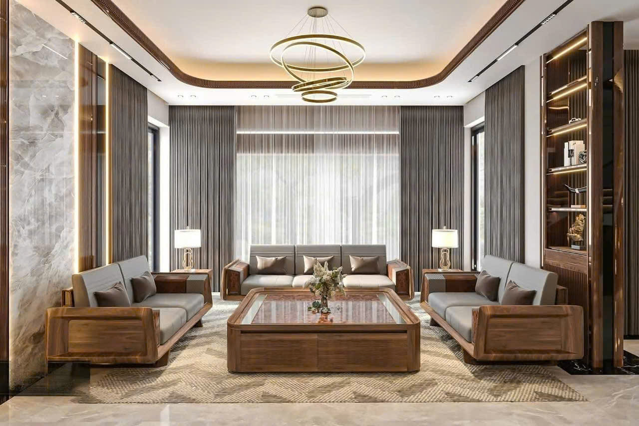 Bàn trà thông minh mặt đá trắng vân mây