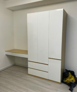 Tủ quần áo đa năng kết hợp bàn làm việc treo tường