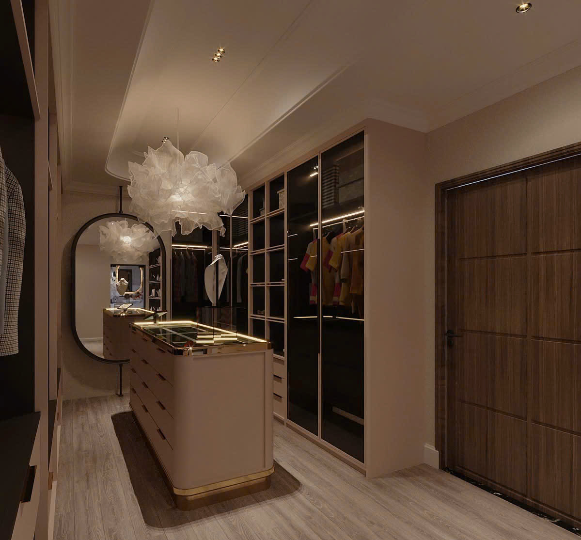 Thiết kế compact và tinh tế: kết hợp gỗ ấm và tông màu tối hiện đại