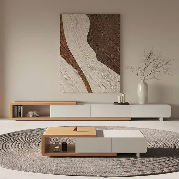 Bộ sản phẩm phòng khách tối giản bo góc Bộ sản phẩm phòng khách tối giản bo góc